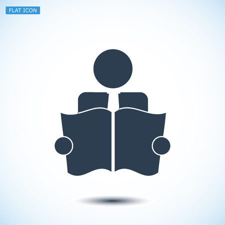 Book Reader Sign Icon, vector best flat icon, EPSのイラスト素材