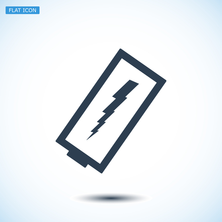 discharged battery icon, vector best flat icon, EPSのイラスト素材