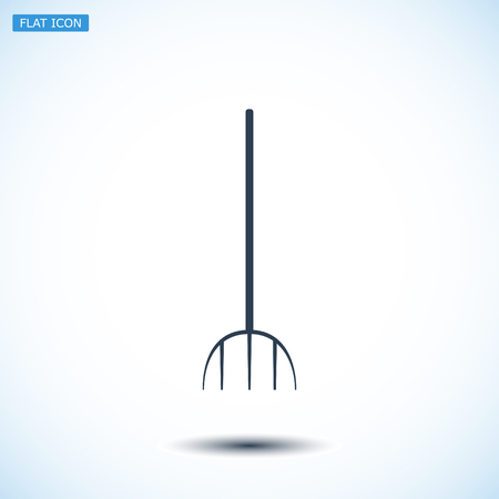 Garden fork icon, vector best flat icon, EPSのイラスト素材