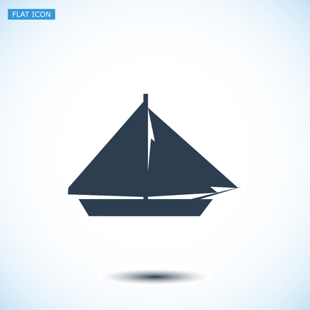 sail boat icon, vector best flat icon, EPSのイラスト素材