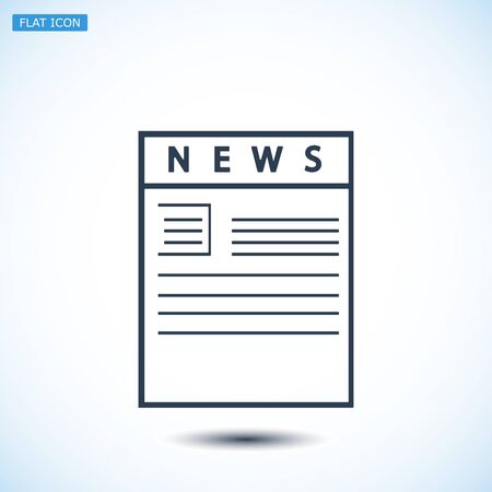 newspaper icon, vector best flat icon, EPSのイラスト素材