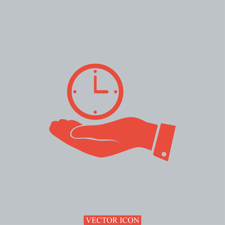 clock vector icon, vector best flat iconのイラスト素材