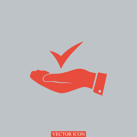 confirm icon, vector best flat iconのイラスト素材