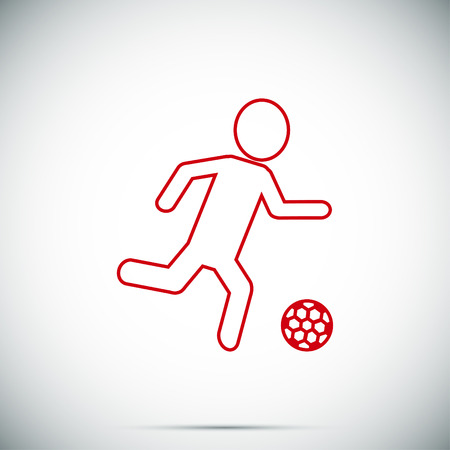 Soccer, football players silhouettes icons, vector best flat iconのイラスト素材