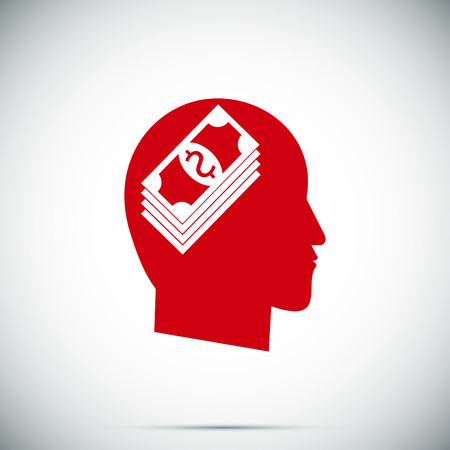 Think Money Icon, vector best flat iconのイラスト素材