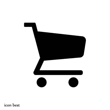 shopping chart vector icon, vector best flat iconのイラスト素材
