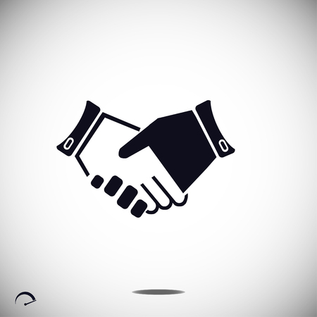hand shake icon, vector best flat iconのイラスト素材