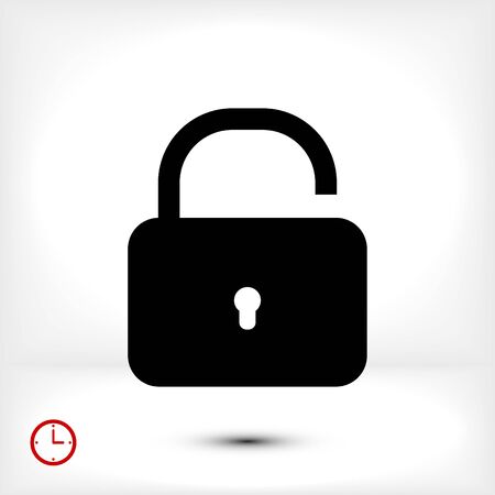 lock vector icon, vector best flat icon, EPSのイラスト素材