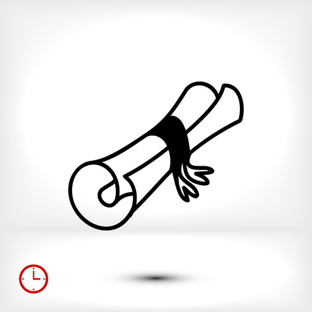 scroll icon vector, best flat icon EPSのイラスト素材