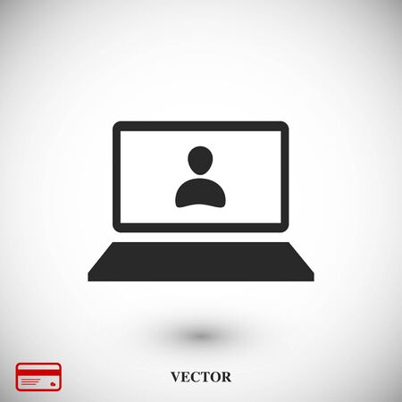 laptop icon, vector best flat icon EPS 10のイラスト素材