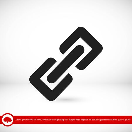 Link single icon, vector best flat icon, EPSのイラスト素材