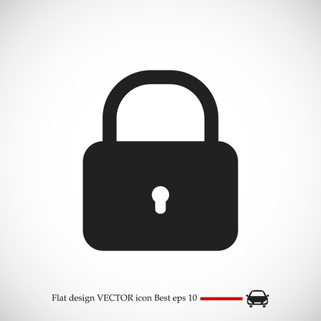 lock icon, vector best flat icon, EPSのイラスト素材