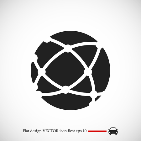 Global technology icon, vector best flat icon, EPSのイラスト素材