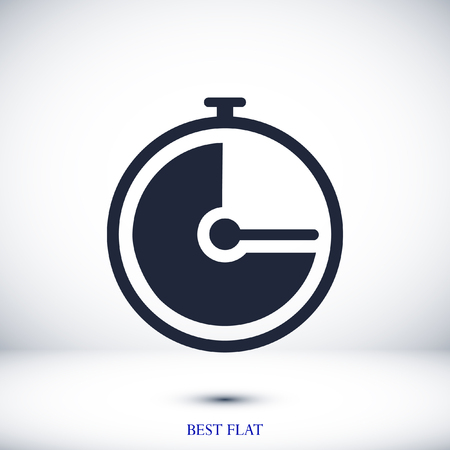 stopwatch icon, stock vector illustration flat design styleのイラスト素材
