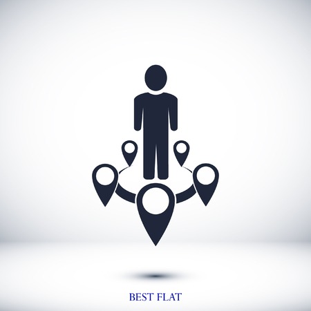 Man icon vector, stock vector illustration flat design styleのイラスト素材