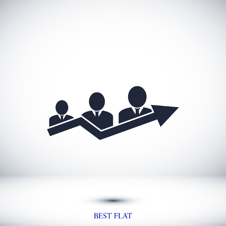 group of people icon, stock vector illustration flat design styleのイラスト素材
