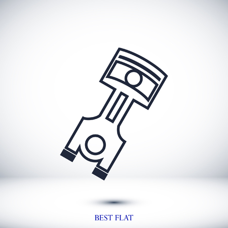 piston vector icon, stock vector illustration flat design styleのイラスト素材