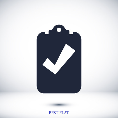 checklist icon, stock vector illustration flat designのイラスト素材