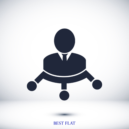 man vector icon, stock vector illustration flat design styleのイラスト素材