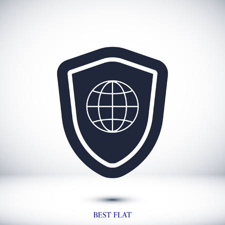 shield icon, stock vector illustration flat design styleのイラスト素材