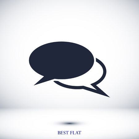 Speech bubbles icon, stock vector illustration flat design styleのイラスト素材