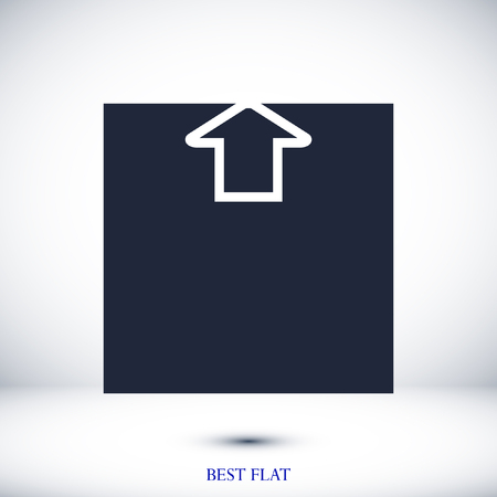 upload vector icon, stock vector illustration flat design styleのイラスト素材