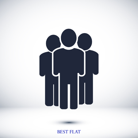 people vector icon, stock vector illustration flat design styleのイラスト素材