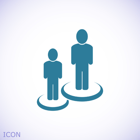 group of people icon, stock vector illustration flat design styleのイラスト素材