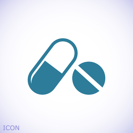 pills vector icon, stock vector illustration flat design styleのイラスト素材