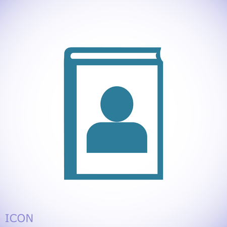 book icon, stock vector illustration flat design styleのイラスト素材