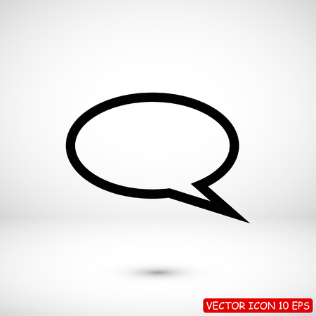 Speech bubbles icon, stock vector illustration flat design styleのイラスト素材
