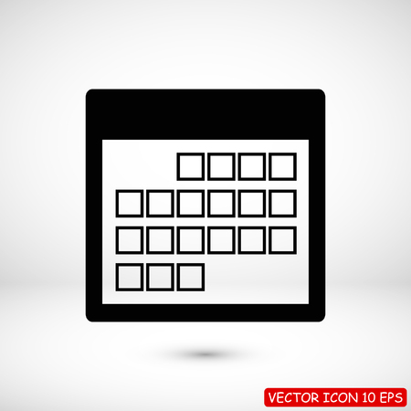 Calendar icon, vector illustration. Flat designのイラスト素材