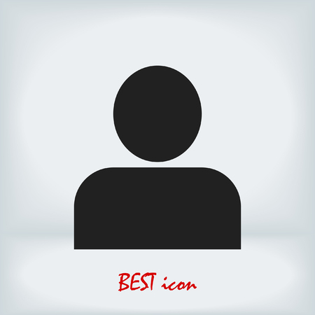 man icon, stock vector illustration flat design styleのイラスト素材