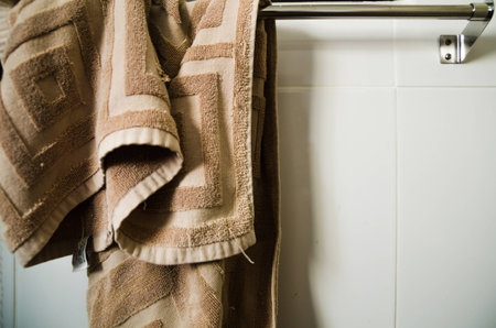The brown towelの写真素材
