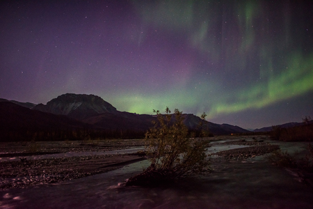 Aurora borealis in Brooks Rangeの写真素材