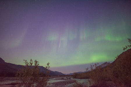 Aurora borealis in Brooks Rangeの写真素材
