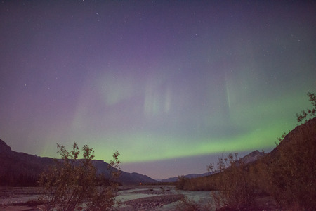 Aurora borealis in Brooks Rangeの写真素材
