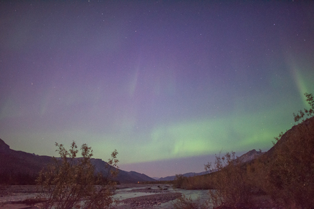 Aurora borealis in Brooks Rangeの写真素材