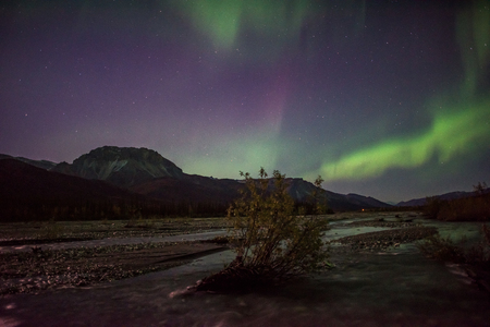 Aurora borealis in Brooks Rangeの写真素材