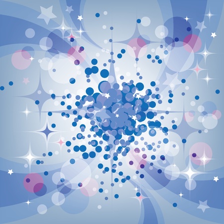 Blue light background. Christmas background. Stars, snow, confetti.のイラスト素材