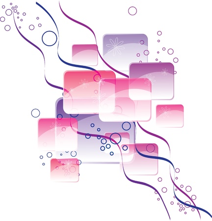 abstract square and circle backgroundのイラスト素材
