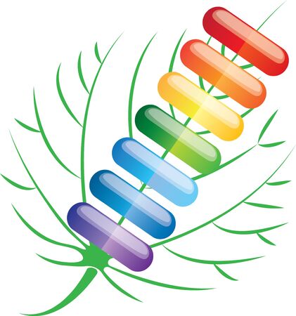colored pills capsules, vector illustrationのイラスト素材