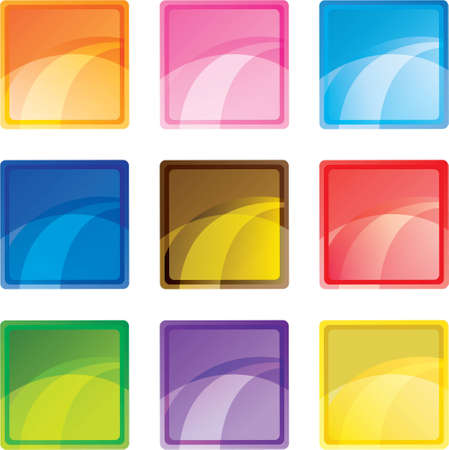 9 colored square buttonsのイラスト素材