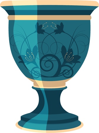 flowerpot, flower vase, vector illustrationのイラスト素材