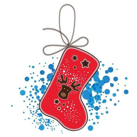  santa sockのイラスト素材