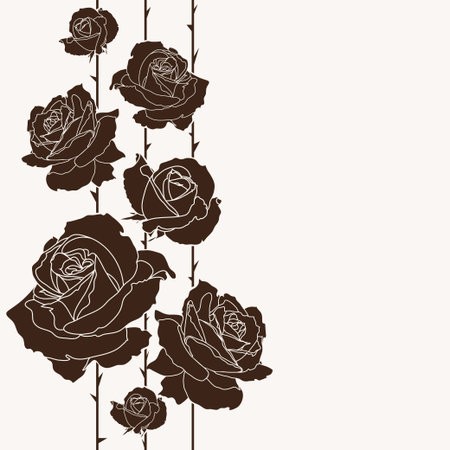 bouquet of roses, seamless background, floral designのイラスト素材