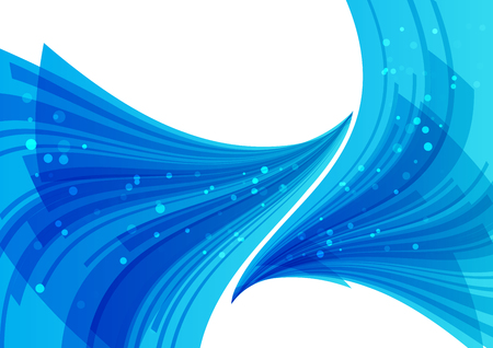 Blue abstract background, overflow elements, monochrome templateのイラスト素材