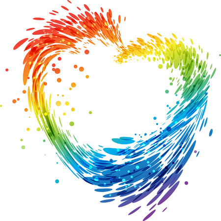 Heart design on white backgroundのイラスト素材
