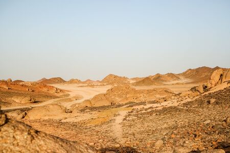 Trip to the oriental desert in Egypt near Safaga, Africaの写真素材