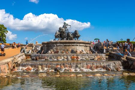 Gefion Fountain, Copenhagen, Denmarkの写真素材